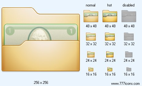 Money Folder Icon Images