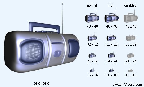 Radio Cassette Player Icon Images