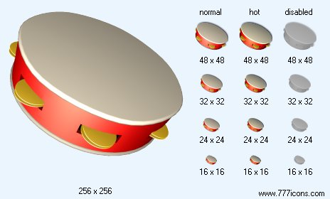 Tambourine Icon Images