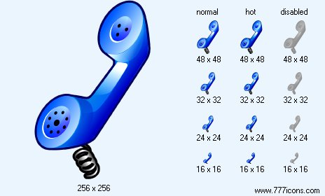 Telephone Receiver Icon Images