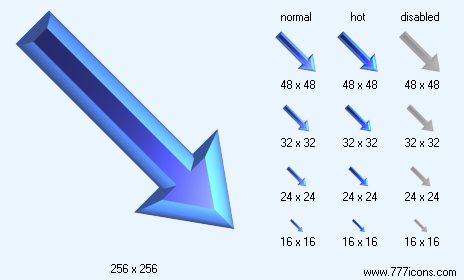 Down-Right Icon Images