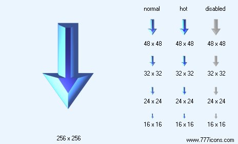 Down V2 Icon Images