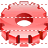 Red gear icon