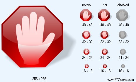 Abort with Shadow Icon Images