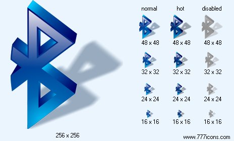 Bluetooth with Shadow Icon Images