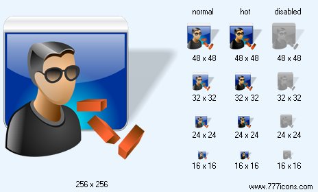 Hacker with Shadow Icon Images