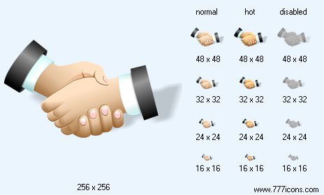 Handshake with Shadow Icon Images