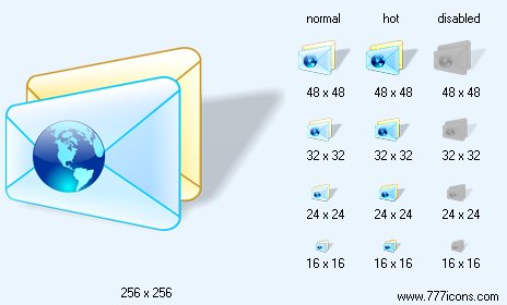 Mail with Shadow Icon Images