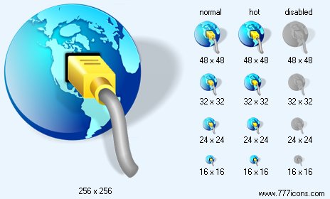 Network Connections with Shadow Icon Images