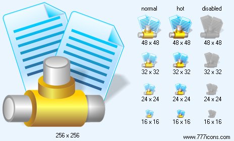 Network Files with Shadow Icon Images