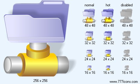 Network Folder with Shadow Icon Images