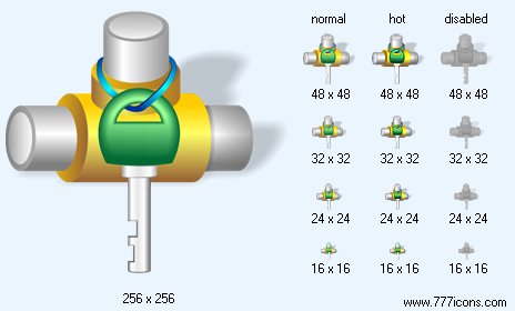 Network Key with Shadow Icon Images