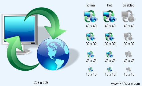 PC-Web Synchronization with Shadow Icon Images