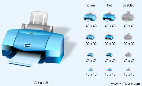 Printer with Shadow Icon Images