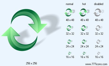 Refresh Information with Shadow Icon Images