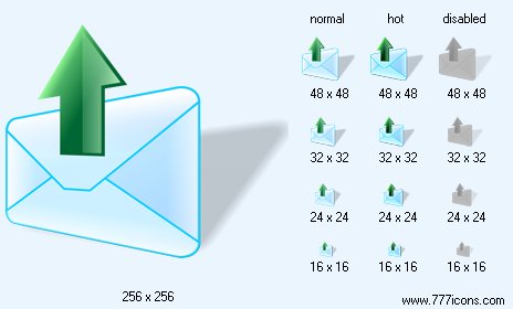 Send Mail with Shadow Icon Images