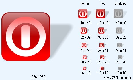Turn Off with Shadow Icon Images