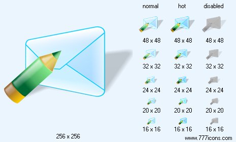 Write E-Mail with Shadow Icon Images