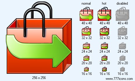 Check Out Bag V14 Icon Images