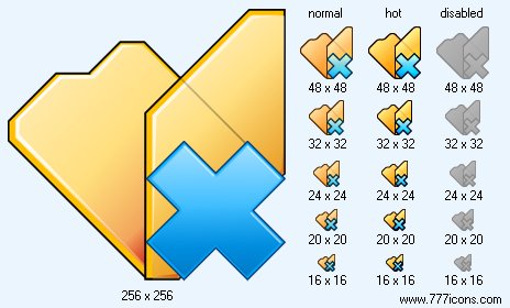 Delete Folder V1 Icon Images