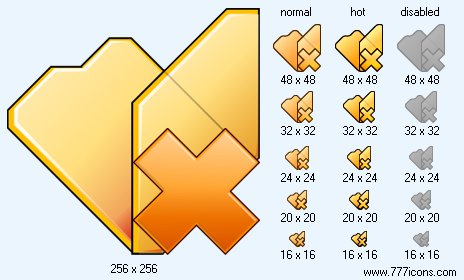 Delete Folder V2 Icon Images