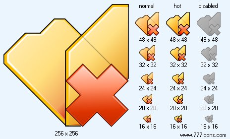 Delete Folder V3 Icon Images