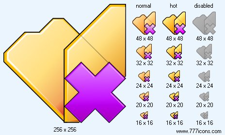 Delete Folder V4 Icon Images