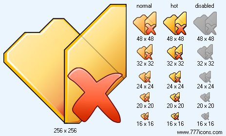 Delete Folder V5 Icon Images