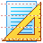 Set square page ruler icon