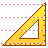 Set square ruler icon