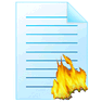 Burn Text icon