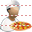 Pizza man icon