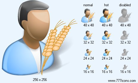 Agronomist with Shadow Icon Images