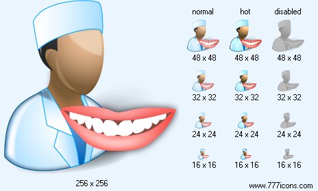 Dentist with Shadow Icon Images