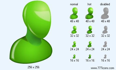 Green User Icon Images