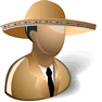 Mexican Salesman with Shadow icon