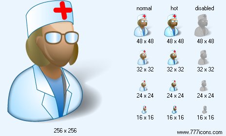 Optometrist with Shadow Icon Images