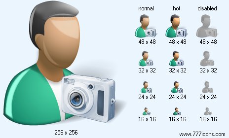 Photographer with Shadow Icon Images