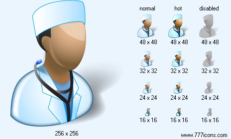 Physician with Shadow Icon Images