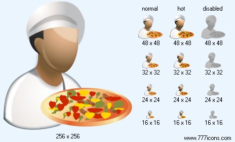 Pizza Man Icon Images