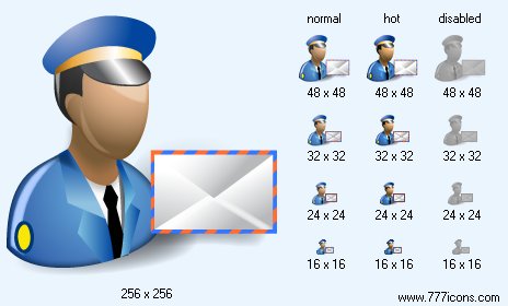 Postman with Shadow Icon Images