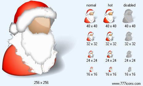 Santa Claus with Shadow Icon Images