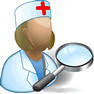 Search Nurse with Shadow icon