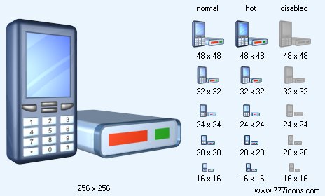 Cellphone And Modem Icon Images