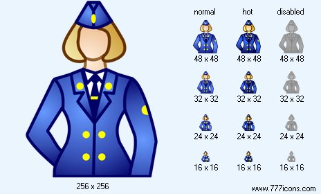 Stewardess Icon Images