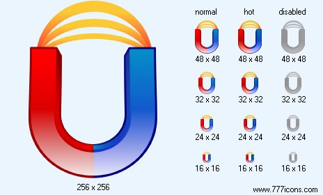 Horseshoe Magnet Icon Images