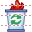 Burning trash can icon