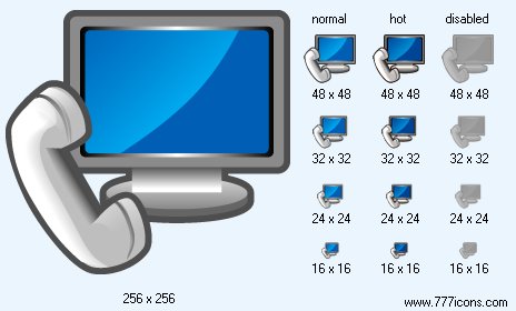 Monitor And Phone Icon Images