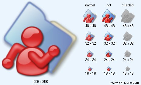 Red User Folder Icon Images