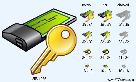 Secure PCMCIA Device Icon Images